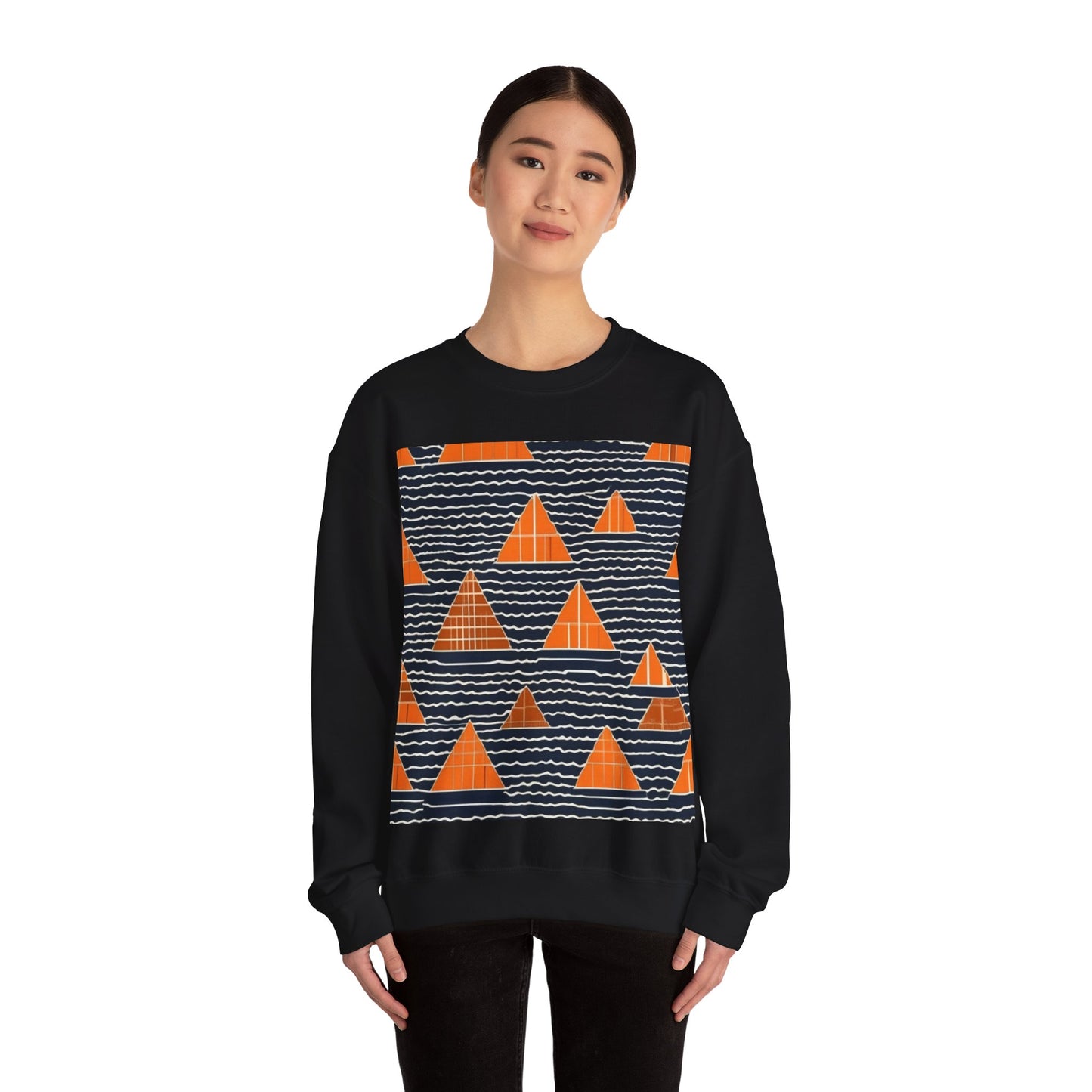 boostlete-iron-intent-pattern-stair-steps-industrial-0259 — Unisex Heavy Blend Crewneck Sweatshirt (Gildan)