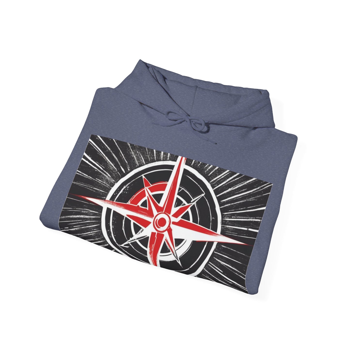 boostlete-boost-mode-icon-compass-chalk-vector-1382 — Unisex Heavy Blend Hoodie (G18500)