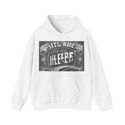 boostlete-recovery-progress-type-still-here-banner-paper-0201 — Unisex Heavy Blend Hooded Sweatshirt (Gildan)