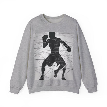 boostlete-mile-by-mile-scene-boxer-motion-geometric-0028 — Unisex Heavy Blend Crewneck Sweatshirt (Gildan)