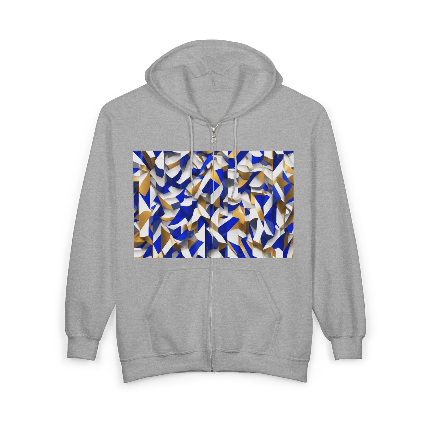 boostlete-boost-mode-type-charge-ahead-vertical-isometric-0221 — Unisex Heavy Blend Full-Zip Hooded Sweatshirt