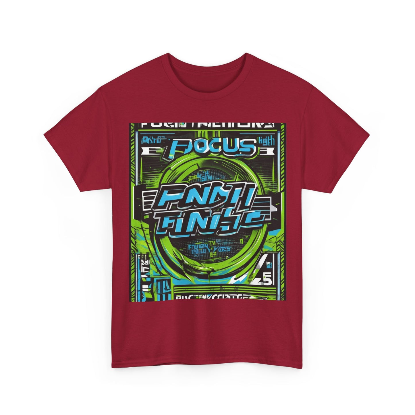 boostlete-iron-intent-type-focus-finish-big-retro-0177 — Unisex Heavy Cotton Tee (Gildan 5000)
