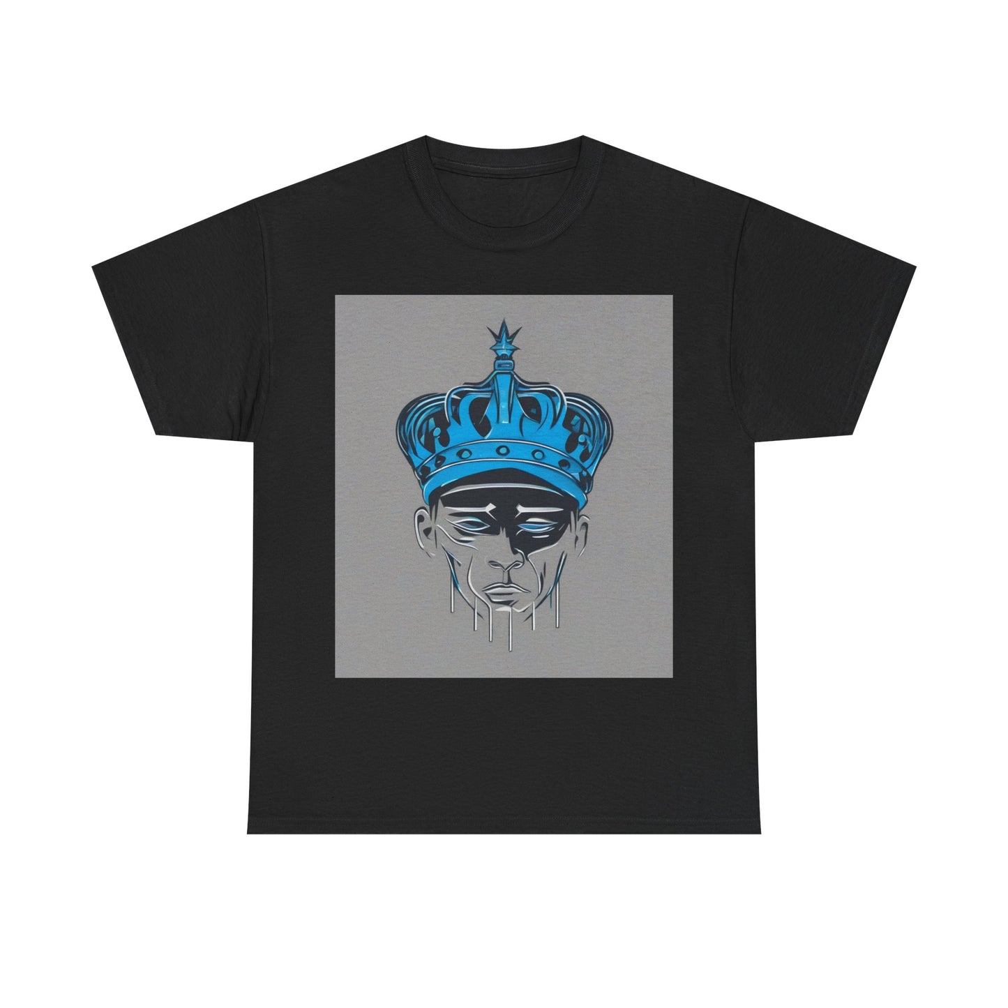 boostlete-am-crew-icon-crown-grainy-monoline-0022 — Unisex Heavy Cotton Tee (Gildan 5000)