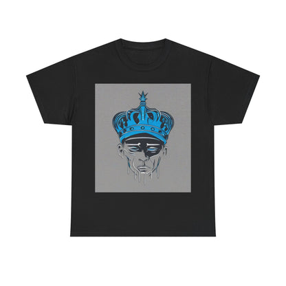 boostlete-am-crew-icon-crown-grainy-monoline-0022 — Unisex Heavy Cotton Tee (Gildan 5000)