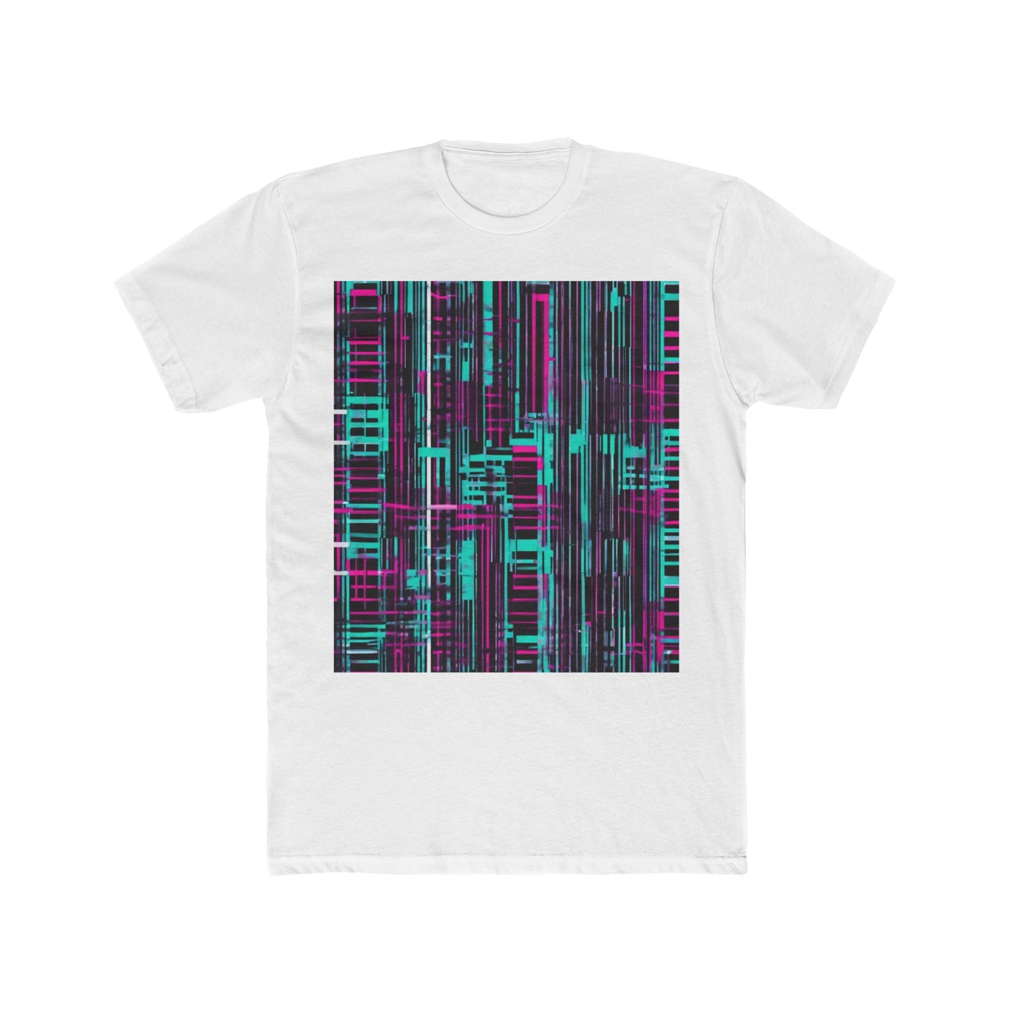 boostlete-field-day-pattern-barcode-retro-0275 — Unisex Cotton Crew Tee (NL 3600)