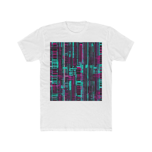 boostlete-field-day-pattern-barcode-retro-0275 — Unisex Cotton Crew Tee (NL 3600)