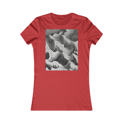 boostlete-field-day-pattern-topographic-isometric-0211 — Women's Favorite Tee (B+C 6004)