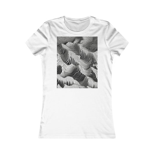 boostlete-field-day-pattern-topographic-isometric-0211 — Women's Favorite Tee (B+C 6004)