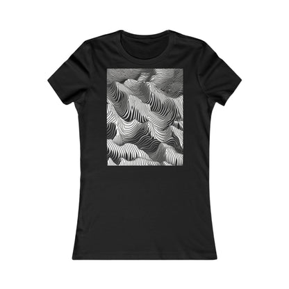 boostlete-field-day-pattern-topographic-isometric-0211 — Women's Favorite Tee (B+C 6004)