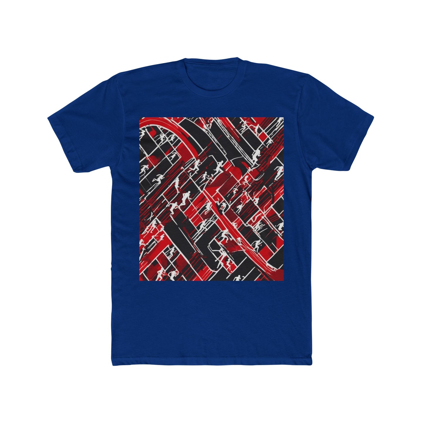 boostlete-pr-season-scene-marathoner-outline-modern-0124 — Unisex Cotton Crew Tee (NL 3600)