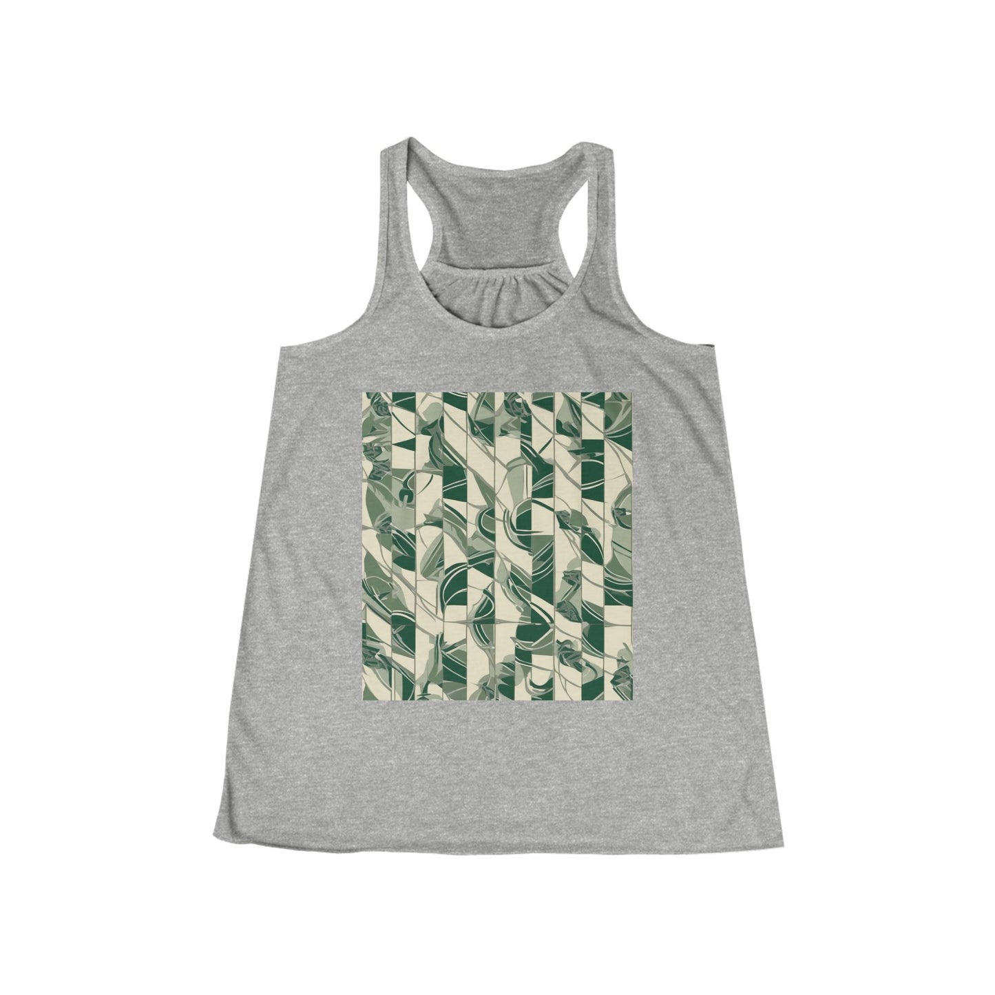 boostlete-mile-by-mile-pattern-stair-steps-athletic-0143 — Women's Flowy Racerback Tank (B+C 8800)