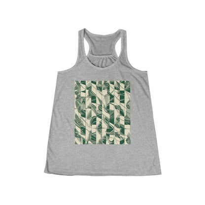 boostlete-mile-by-mile-pattern-stair-steps-athletic-0143 — Women's Flowy Racerback Tank (B+C 8800)
