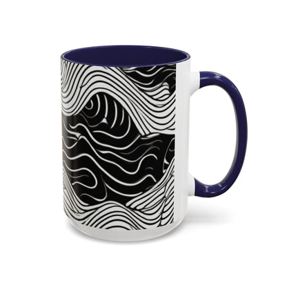 boostlete-field-day-pattern-topographic-line-art-0239 — Accent Mug 11oz/15oz