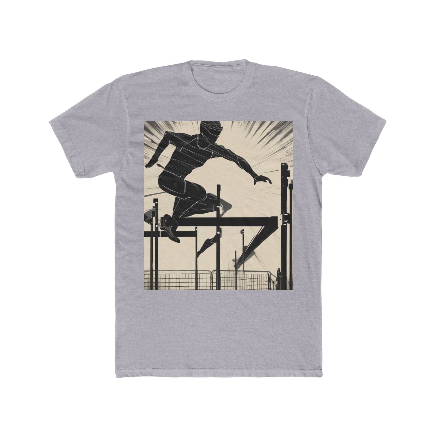boostlete-iron-intent-scene-hurdler-speed-blueprint-0152 — Unisex Cotton Crew Tee (NL 3600)