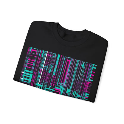 boostlete-field-day-pattern-barcode-retro-0275 — Unisex Heavy Blend Crewneck Sweatshirt (Gildan)