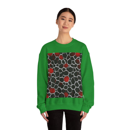 boostlete-quiet-power-pattern-hex-vector-0039 — Unisex Heavy Blend Crewneck (G18000)
