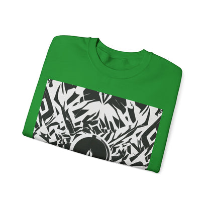 boostlete-am-crew-icon-flame-matte-geometric-0286 — Unisex Heavy Blend Crewneck Sweatshirt (Gildan)