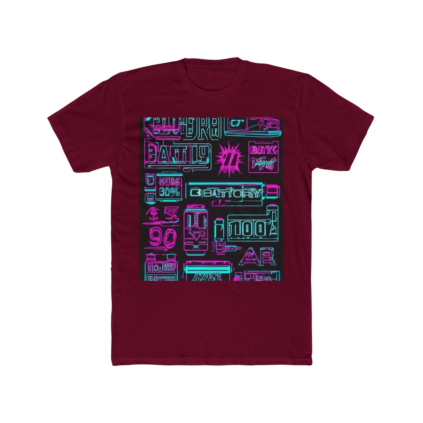 boostlete-rise-grind-type-battery-100-effort-split-blueprint-0205 — Unisex Cotton Crew Tee (NL 3600)