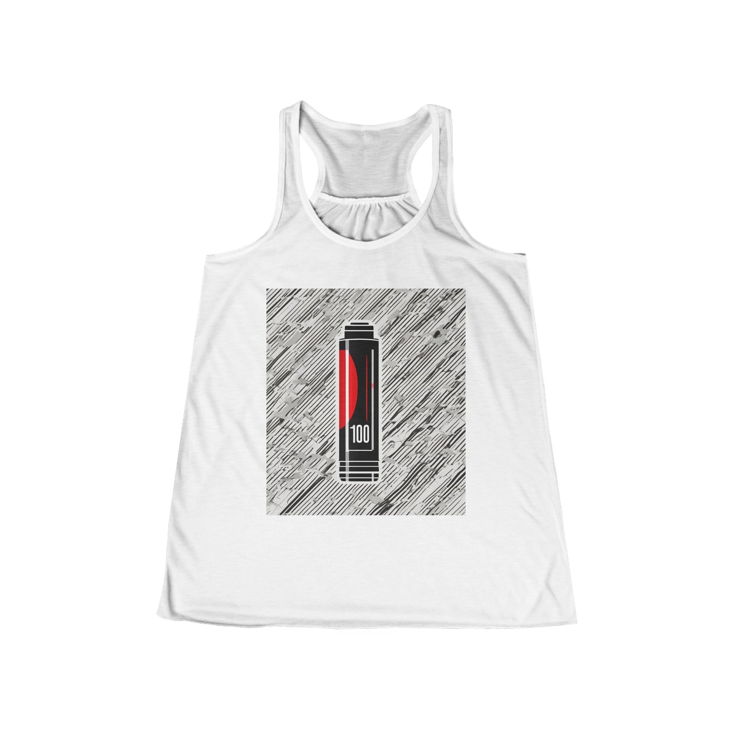 boostlete-rise-grind-icon-battery-motion-badge-0266 — Women's Flowy Racerback Tank (B+C 8800)