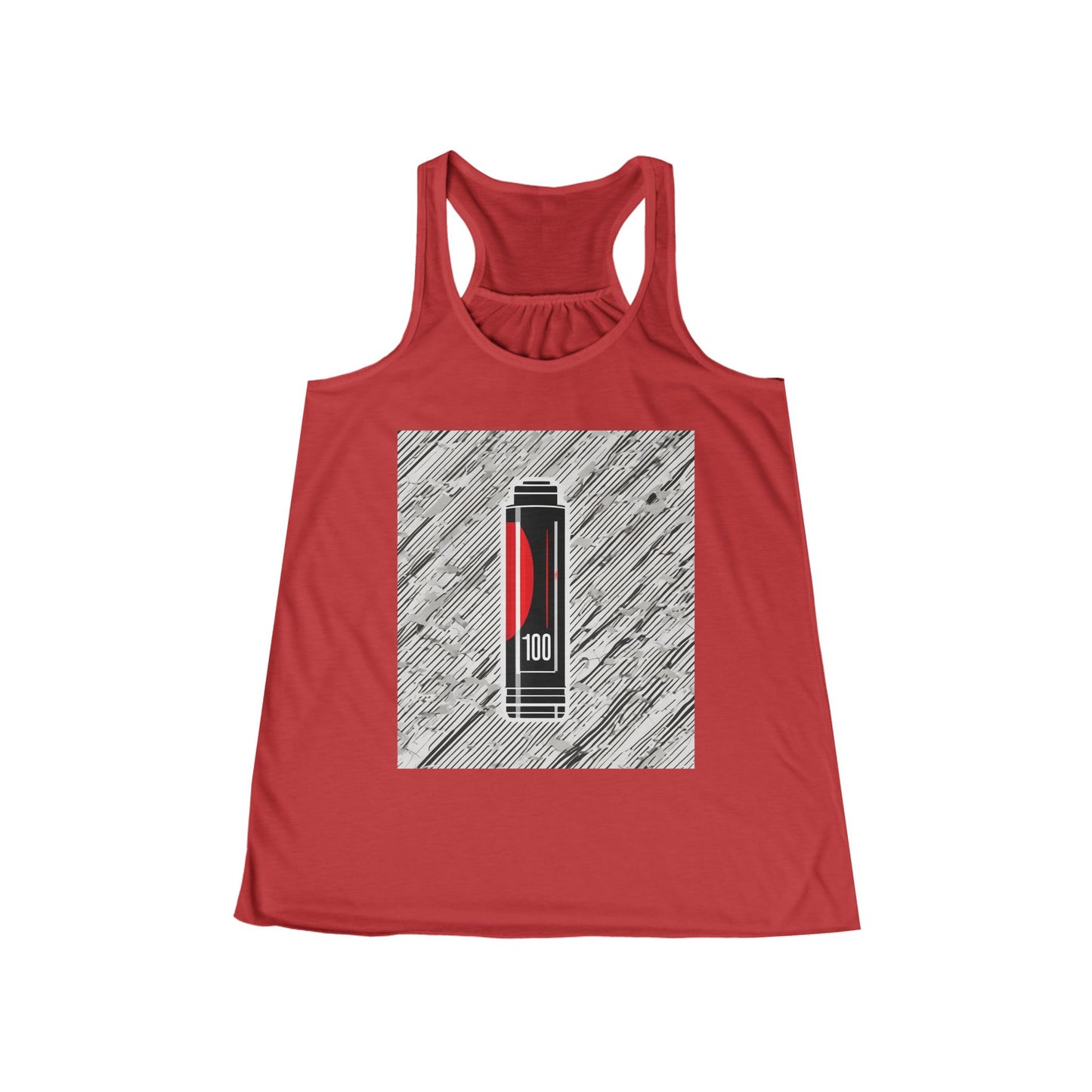 boostlete-rise-grind-icon-battery-motion-badge-0266 — Women's Flowy Racerback Tank (B+C 8800)