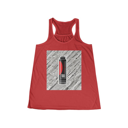 boostlete-rise-grind-icon-battery-motion-badge-0266 — Women's Flowy Racerback Tank (B+C 8800)