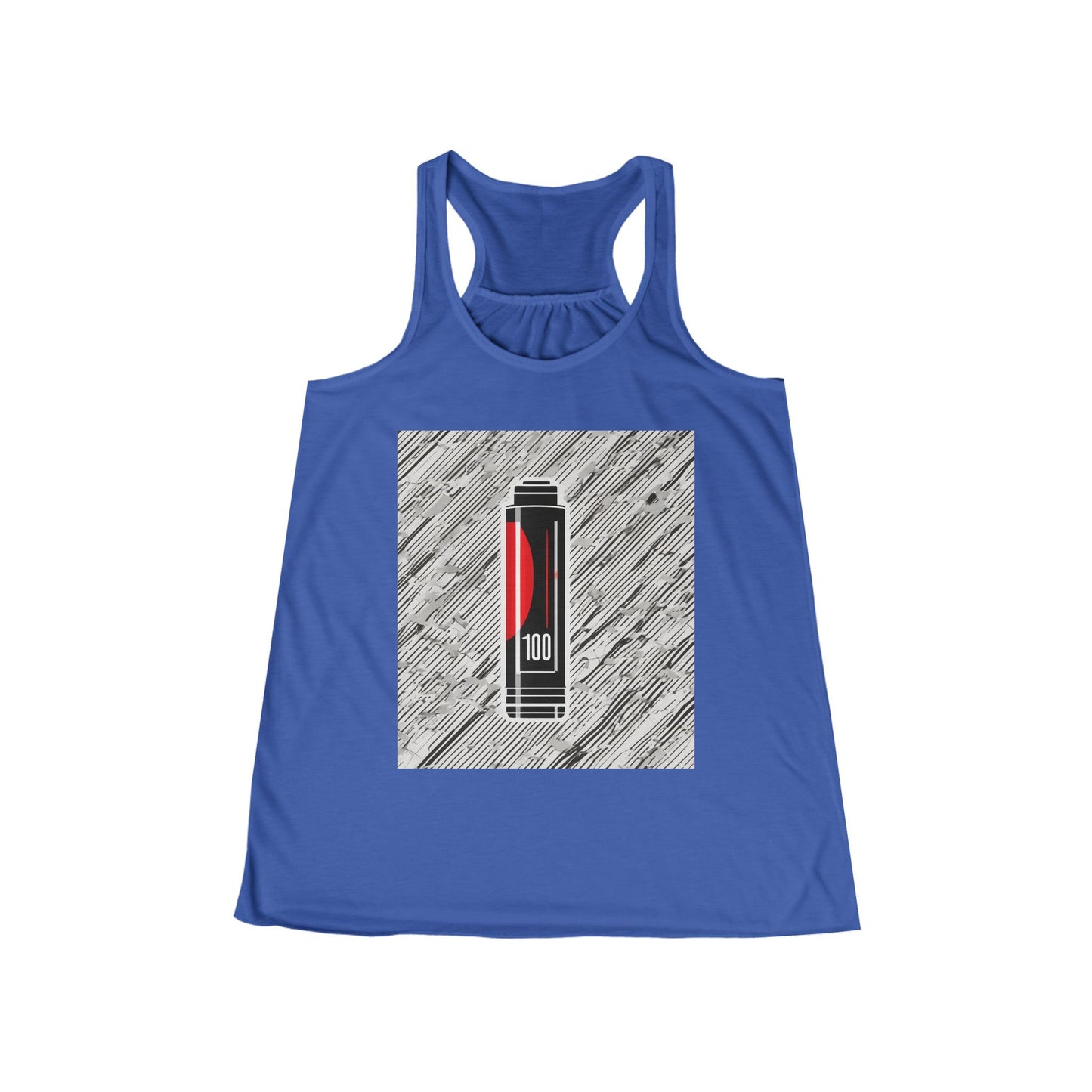 boostlete-rise-grind-icon-battery-motion-badge-0266 — Women's Flowy Racerback Tank (B+C 8800)
