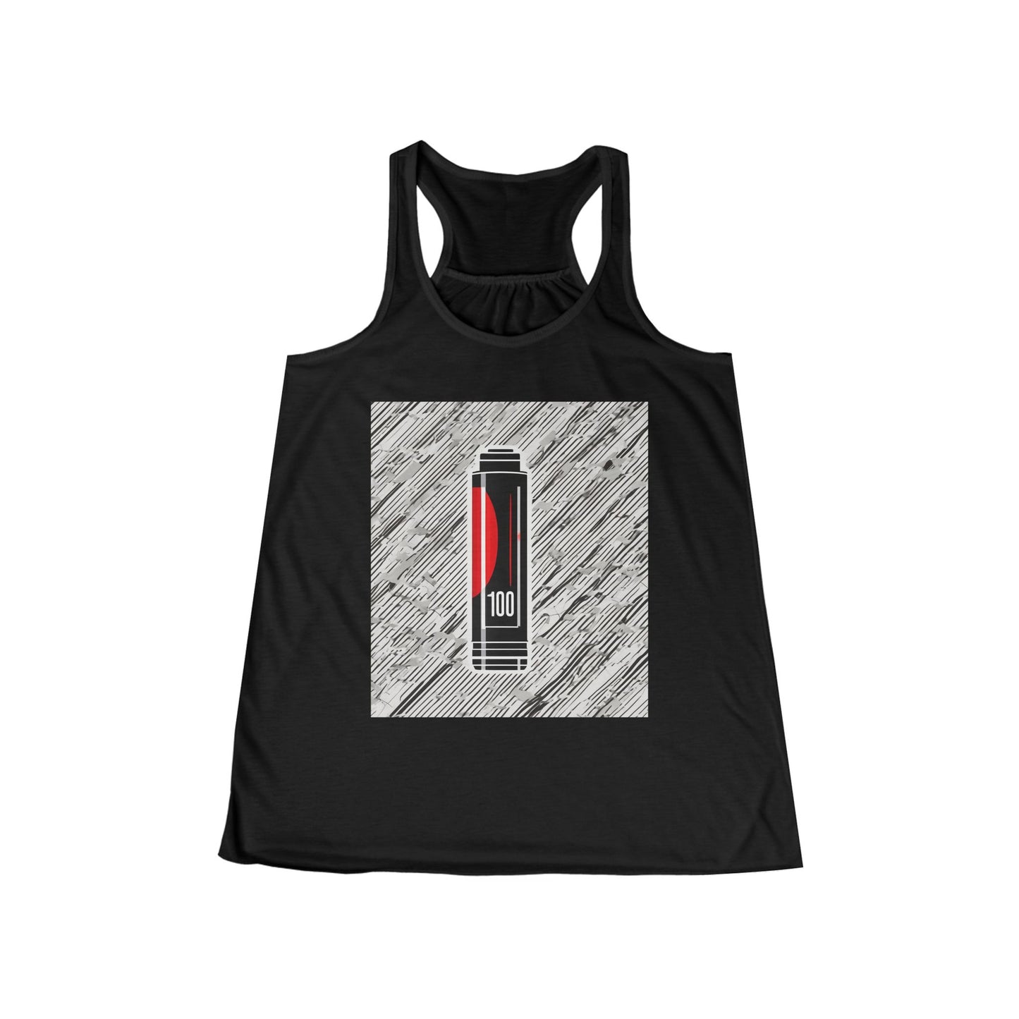 boostlete-rise-grind-icon-battery-motion-badge-0266 — Women's Flowy Racerback Tank (B+C 8800)