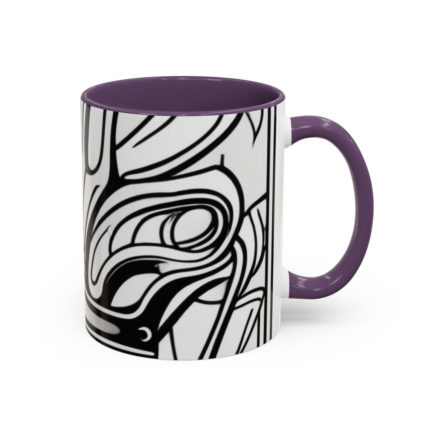 boostlete-boost-mode-icon-crown-offset-line-art-0190 — Accent Mug 11oz/15oz
