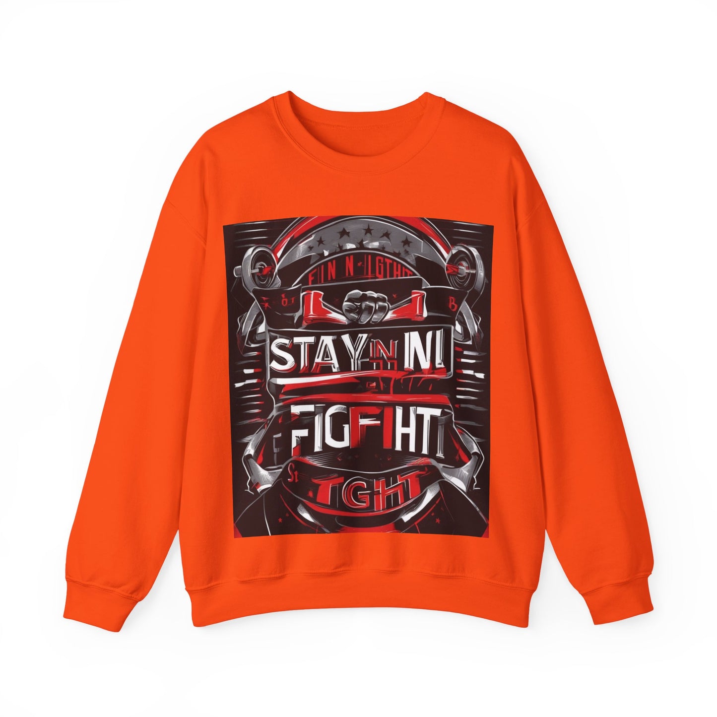 boostlete-rise-grind-type-stay-in-the-fight-banner-retro-1441 — Unisex Heavy Blend Crewneck (G18000)