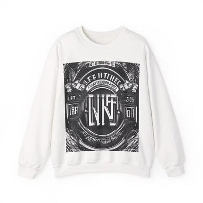 boostlete-am-crew-type-lift-the-standard-banner-engraved-0665 — Unisex Heavy Blend Crewneck (G18000)