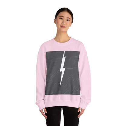 boostlete-am-crew-icon-lightning-glitch-vector-0590 — Unisex Heavy Blend Crewneck (G18000)