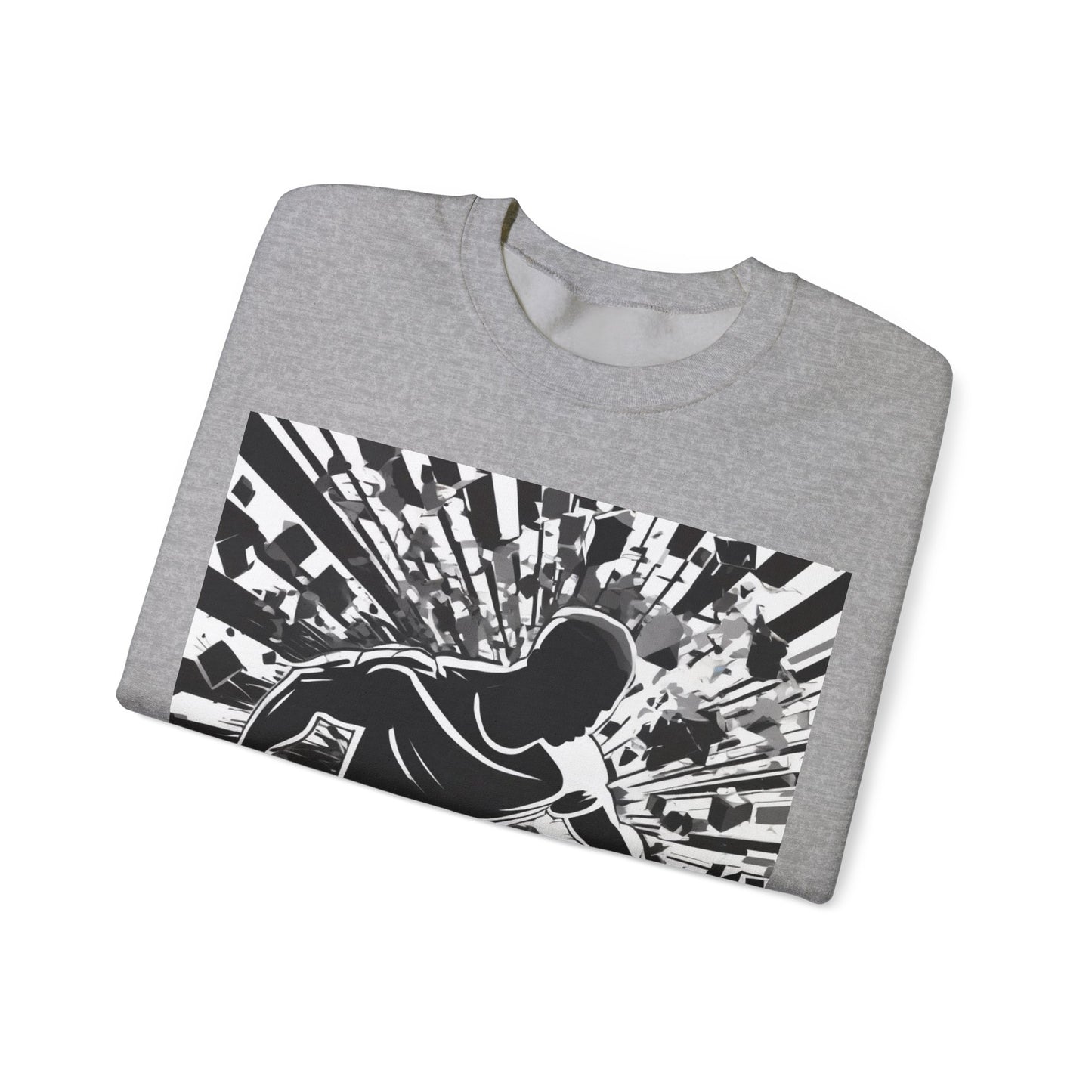 boostlete-field-day-scene-sprinter-halftone-athletic-0248 — Unisex Heavy Blend Crewneck Sweatshirt (Gildan)