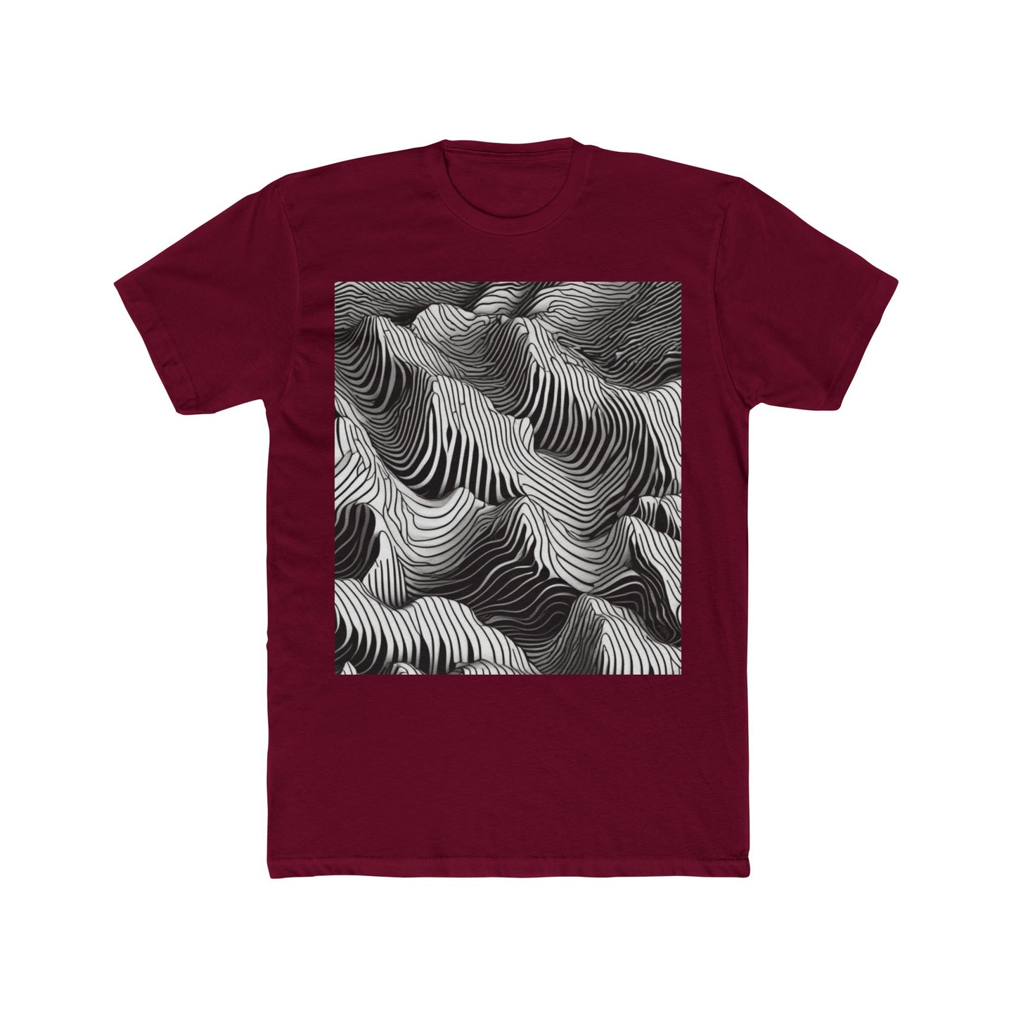 boostlete-field-day-pattern-topographic-isometric-0211 — Unisex Cotton Crew Tee (NL 3600)