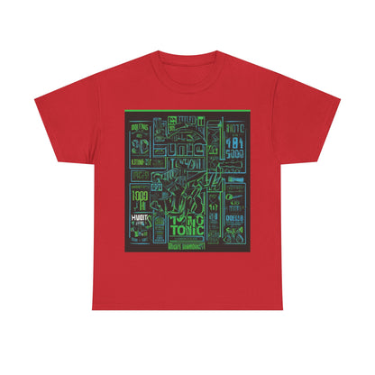 boostlete-field-day-type-gym-tonic-h2o-outline-over-solid-geometric-0249 — Unisex Heavy Cotton Tee (Gildan 5000)