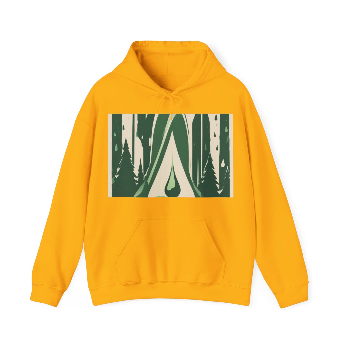 boostlete-quiet-power-icon-water-glitch-retro-0186 — Unisex Heavy Blend Hooded Sweatshirt (Gildan)