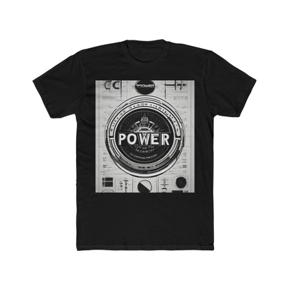 boostlete-boost-mode-type-power-in-quiet-badge-blueprint-0245 — Unisex Cotton Crew Tee (NL 3600)