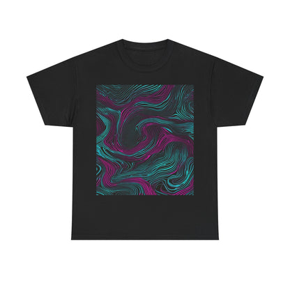 boostlete-am-crew-pattern-topographic-monoline-0075 — Unisex Heavy Cotton Tee (Gildan 5000)