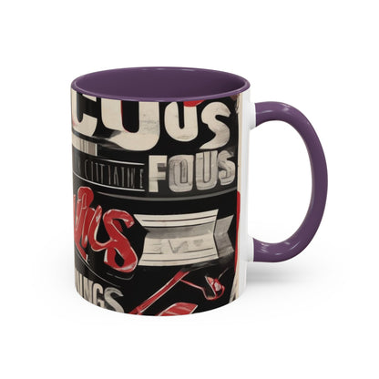 boostlete-mile-by-mile-type-focus-over-feelings-split-retro-0841 — Accent Mug 11/15oz