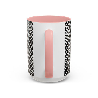 boostlete-mile-by-mile-pattern-barcode-monoline-0059 — Accent Mug 11oz/15oz