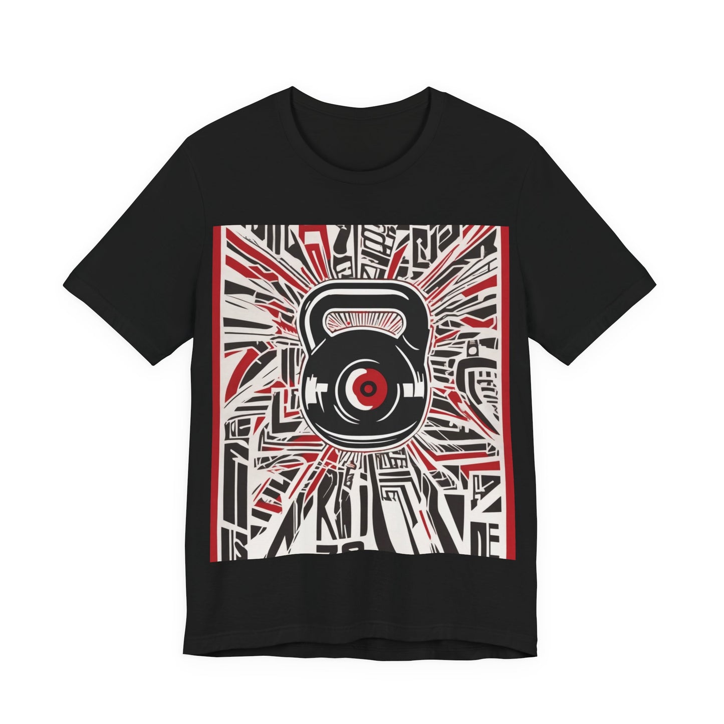 boostlete-recovery-progress-icon-kettlebell-outline-industrial-0366 — Unisex Jersey Short Sleeve (B+C 3001)