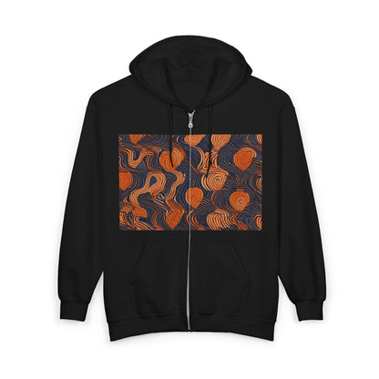 boostlete-iron-intent-pattern-topographic-engraved-0019 — Unisex Heavy Blend Full-Zip Hooded Sweatshirt