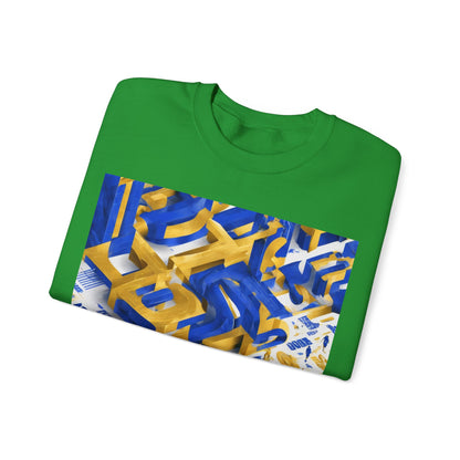 boostlete-iron-intent-type-one-more-rep-arc-isometric-0069 — Unisex Heavy Blend Crewneck Sweatshirt (Gildan)