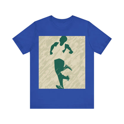 boostlete-am-crew-icon-runner-grainy-blueprint-0134 — Unisex Jersey Short Sleeve (B+C 3001)