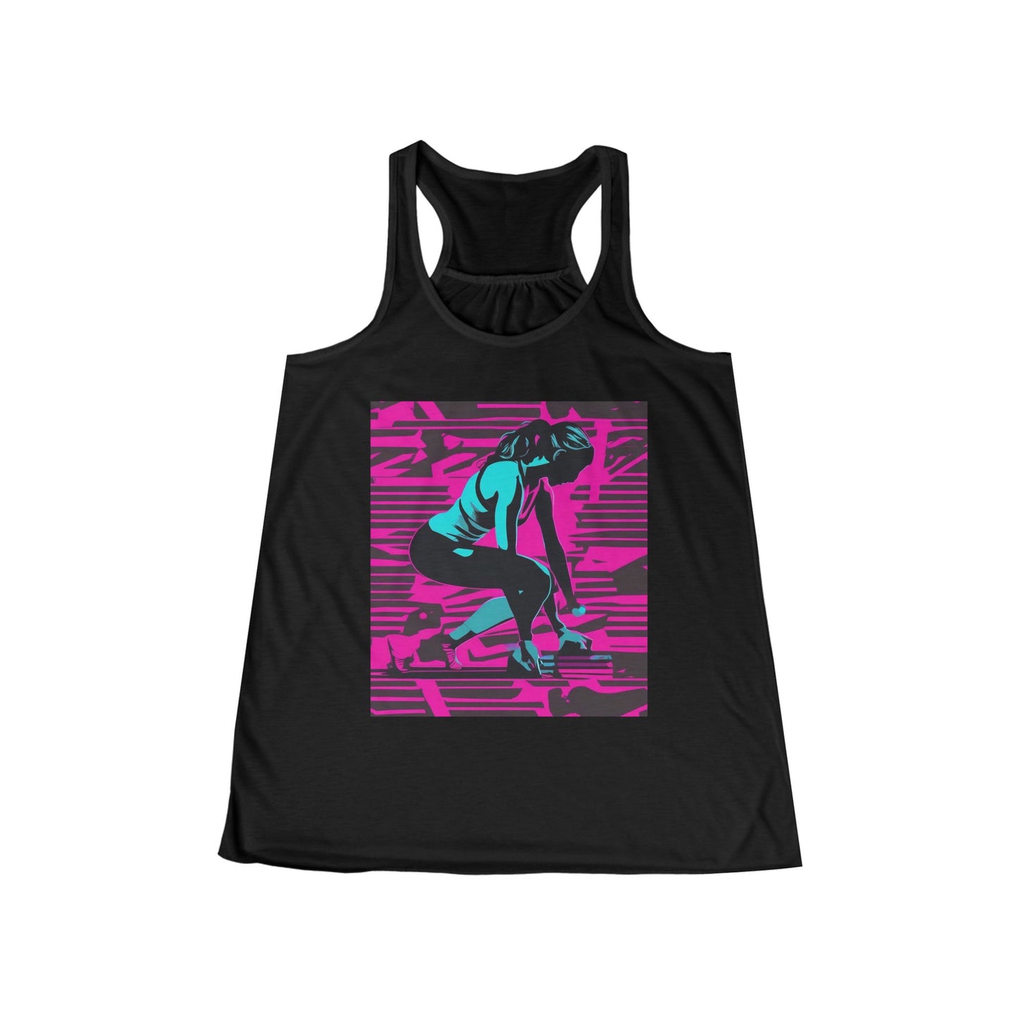 boostlete-headspace-scene-push-up-matte-modern-0260 — Women's Flowy Racerback Tank (B+C 8800)