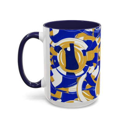 boostlete-field-day-icon-barbell-grainy-line-art-0906 — Accent Mug 11/15oz