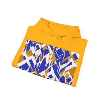 boostlete-field-day-icon-flame-glitch-geometric-0090 — Unisex Heavy Blend Hooded Sweatshirt (Gildan)