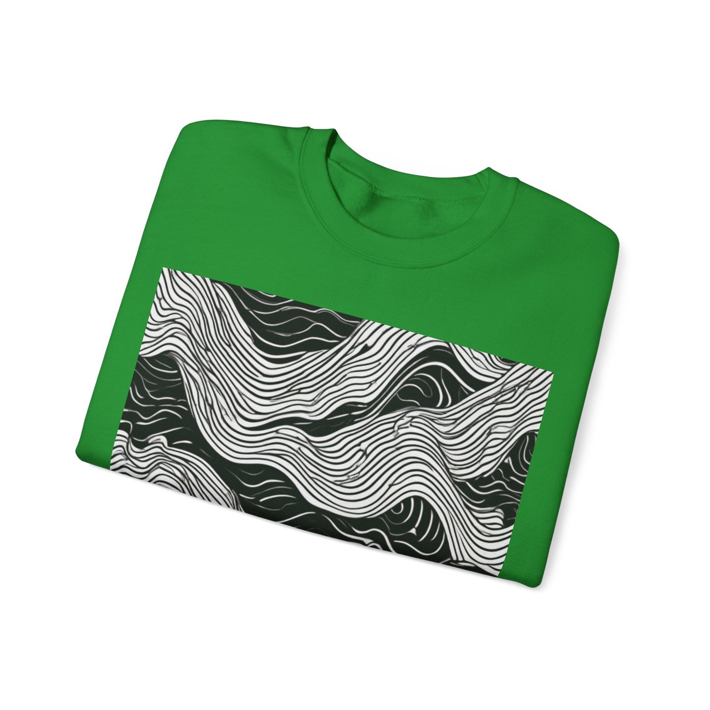 boostlete-field-day-pattern-topographic-line-art-0239 — Unisex Heavy Blend Crewneck Sweatshirt (Gildan)