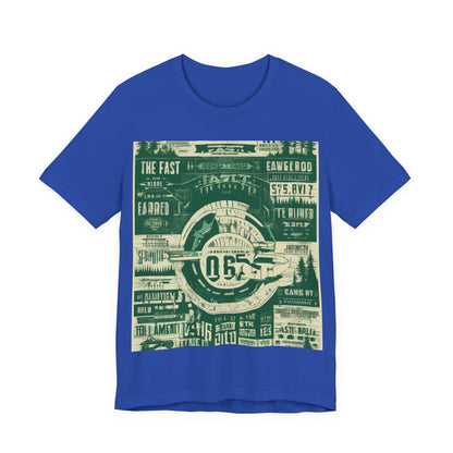 boostlete-mile-by-mile-type-fast-is-earned-big-blueprint-0041 — Unisex Jersey Short Sleeve (B+C 3001)