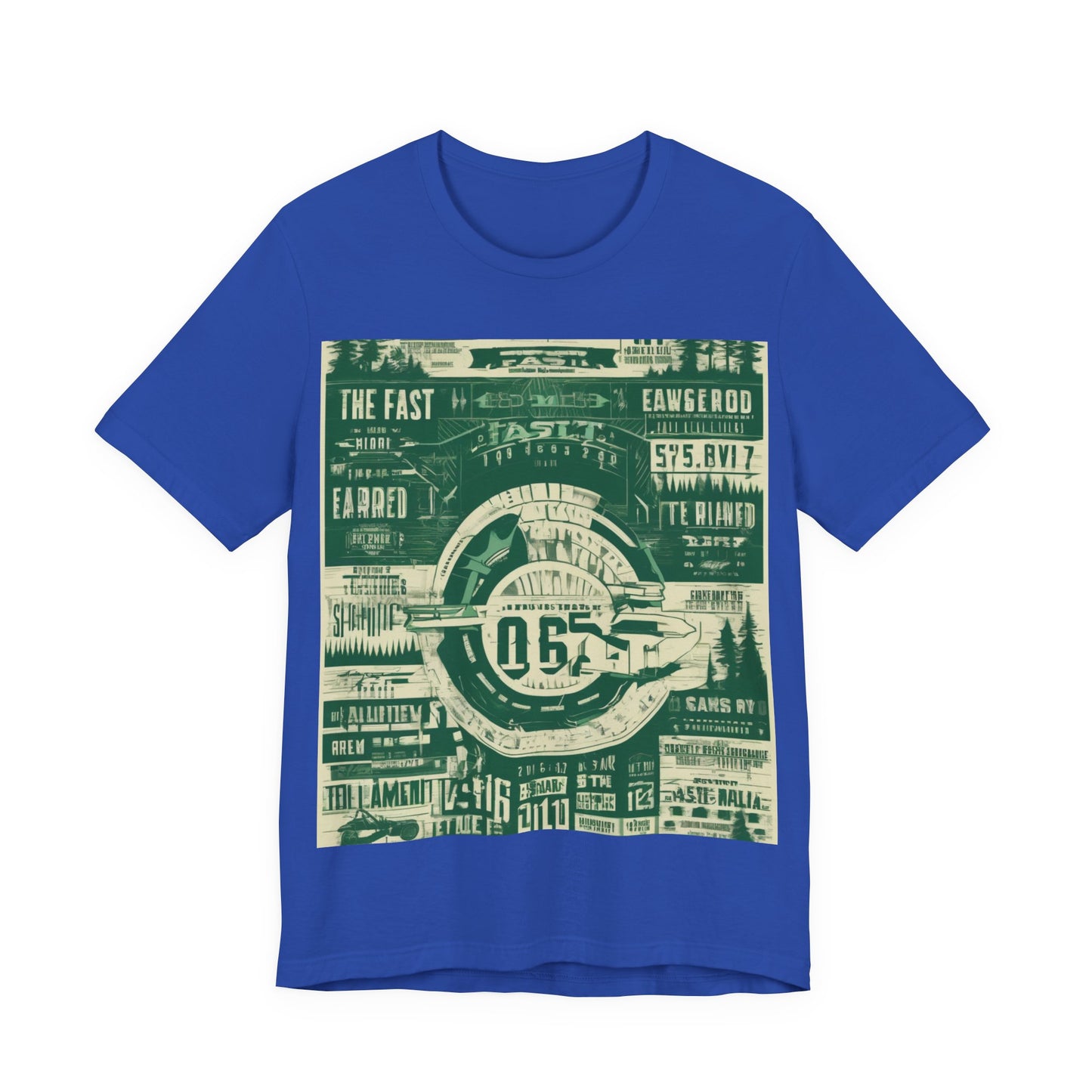 boostlete-mile-by-mile-type-fast-is-earned-big-blueprint-0041 — Unisex Jersey Short Sleeve (B+C 3001)