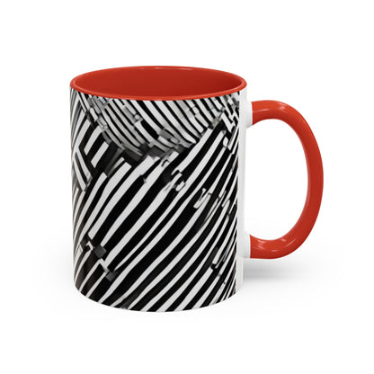 boostlete-mile-by-mile-pattern-barcode-monoline-0059 — Accent Mug 11oz/15oz